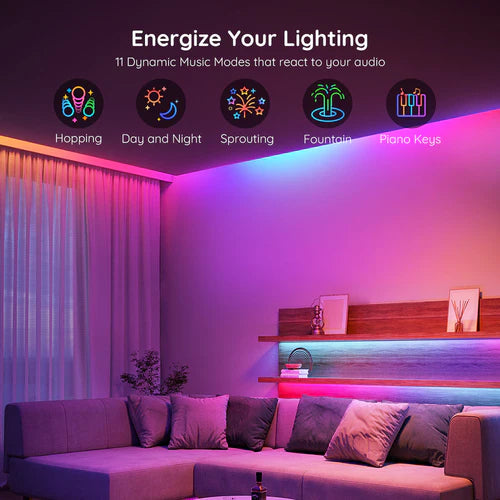 Govee RGBIC Basic Wi-Fi + Bluetooth LED Strip Lights – H618