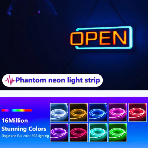 RGB Neon Rope Lights – IP67 Waterproof, Bluetooth APP Control, Flexible Silicone