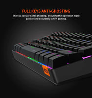 MEETION MK005 RGB Mini 61 Keys Mechanical Gaming Keyboard – Blue Switch – Black