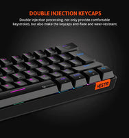 MEETION MK005 RGB Mini 61 Keys Mechanical Gaming Keyboard – Blue Switch – Black