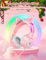 ONIKUMA X15 PRO RGB Gaming Headset | Cat Ear Design & Noise Cancelling Mic
