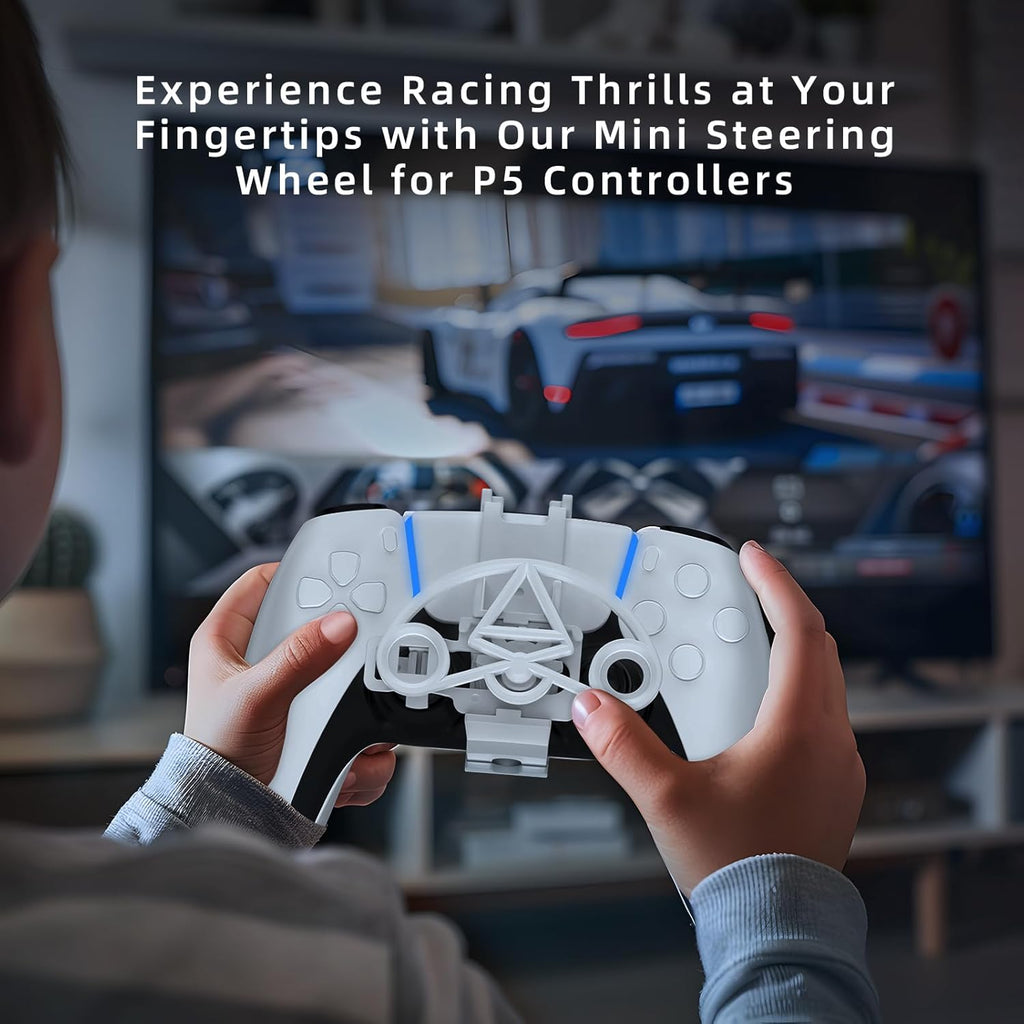 EJGAME Mini Steering Wheel for PS5 Controller – Racing Game Accessory | PS5