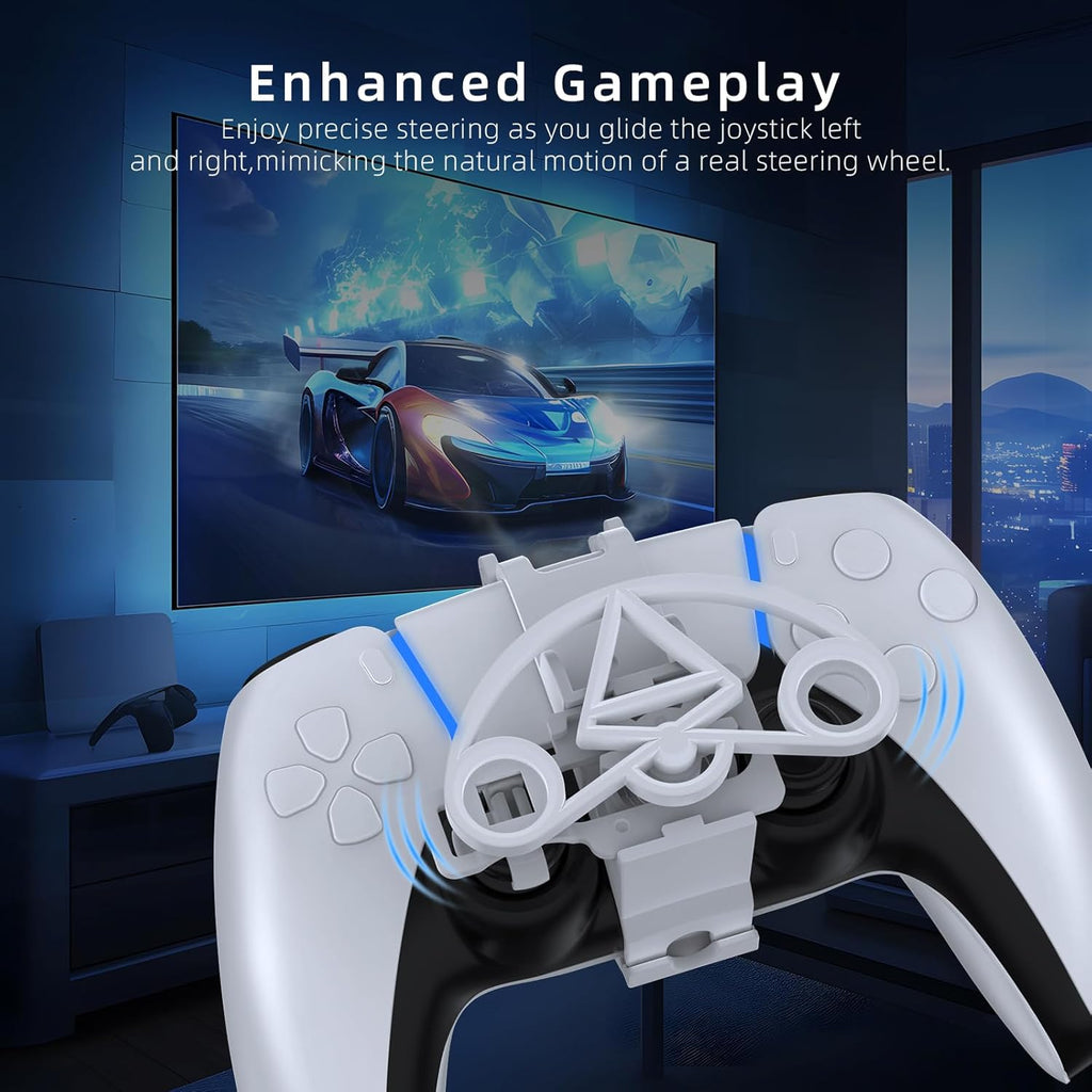 EJGAME Mini Steering Wheel for PS5 Controller – Racing Game Accessory | PS5