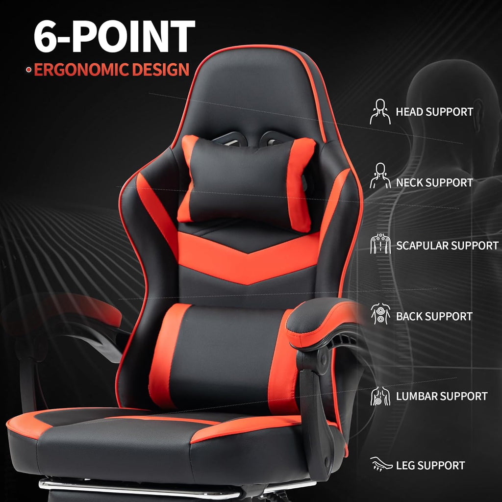 Deadskull Gaming Chair with Footrest