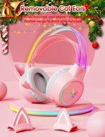ONIKUMA X15 PRO RGB Gaming Headset | Cat Ear Design & Noise Cancelling Mic