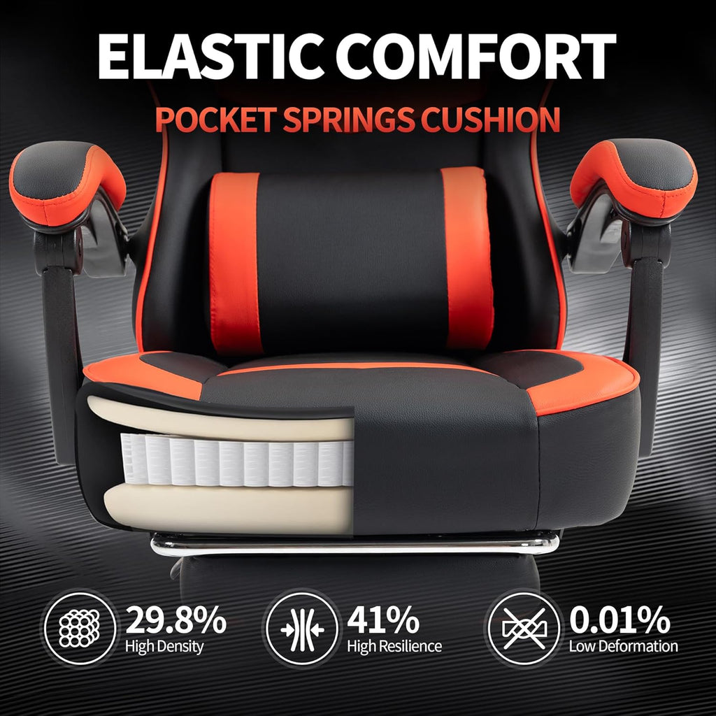 Deadskull Gaming Chair with Footrest