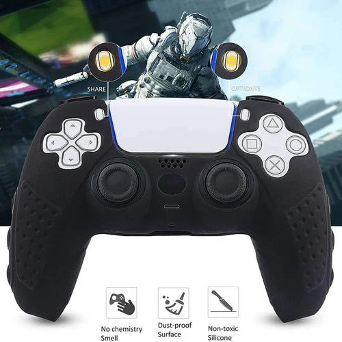 Silicone Anti-Slip Cover with Two Thumb Grips for PlayStation 5 Controller | PS5