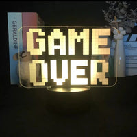 Gaming Room Desk Setup Lighting Decor 3D Visual LED Night Lamp - 7 Color Change