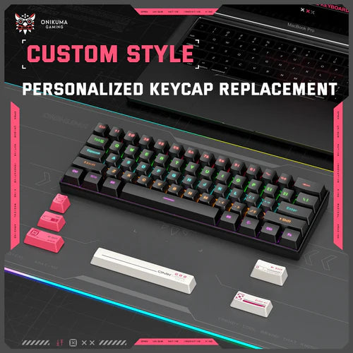 ONIKUMA G55 61 Keys RGB Wired Mechanical Gaming Keyboard – Black (Tea Axis Switch)