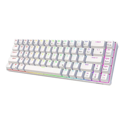 RK Royal Kludge RK68 (RK837) 65% Triple Mode Mechanical Gaming Keyboard – RGB – White