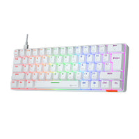 MEETION MK005 RGB Mini 61 Keys Mechanical Gaming Keyboard – Blue Switch – White