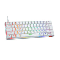 MEETION MK005 RGB Mini 61 Keys Mechanical Gaming Keyboard – Blue Switch – White