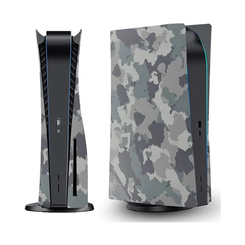 PS5 PlayStation 5 Console Plates – Gray Camouflage (For PS5 Disc Edition)