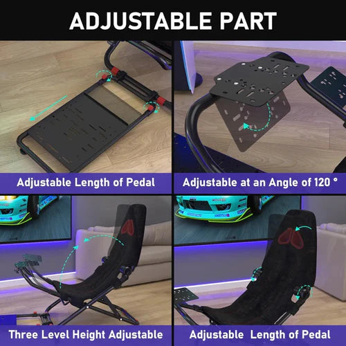 Foldable Racing Simulator Cockpit – Universal Racing Seat for All Racing Wheels