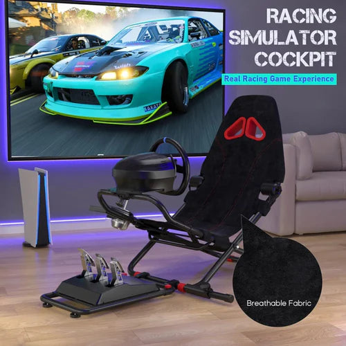 Foldable Racing Simulator Cockpit – Universal Racing Seat for All Racing Wheels