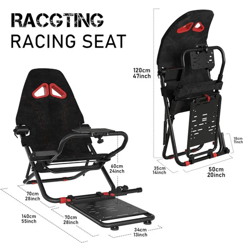 Foldable Racing Simulator Cockpit – Universal Racing Seat for All Racing Wheels