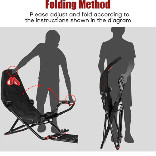 Foldable Racing Simulator Cockpit – Universal Racing Seat for All Racing Wheels