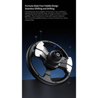 PXN V99 Gaming Steering Wheel – 3.2Nm Force Feedback, 270/900° Rotation, Hall Magnetic Pedals & 6+1 Gear Shift for PC / PS5 / PS4 / PS3 / Xbox