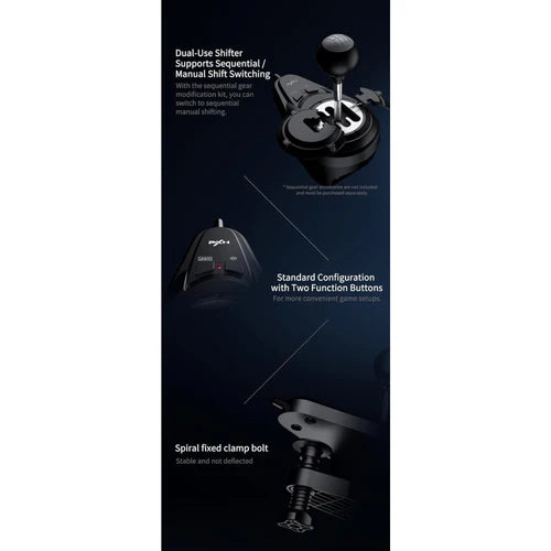 PXN V99 Gaming Steering Wheel – 3.2Nm Force Feedback, 270/900° Rotation, Hall Magnetic Pedals & 6+1 Gear Shift for PC / PS5 / PS4 / PS3 / Xbox