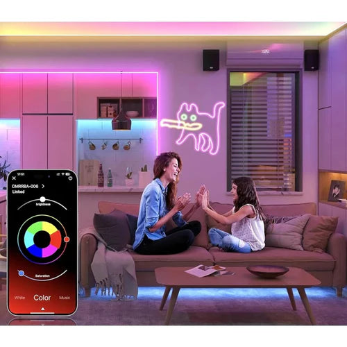 RGB Neon Rope Lights – IP67 Waterproof, Bluetooth APP Control, Flexible Silicone