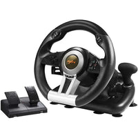 PXN V3 Pro 180 Degree Steering Wheel with Pedals, Vibration Feedback fot for PC, PS3, PS4, Xbox One & Series XS, Nintedno Switch - Black