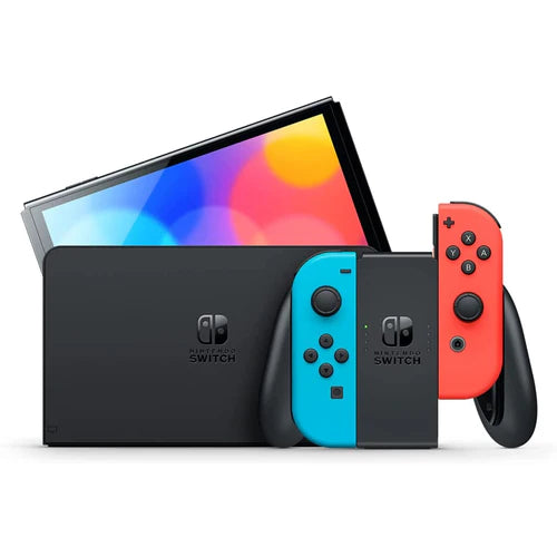Nintendo Switch OLED – Neon Red & Neon Blue Joy-Con | Gaming Console