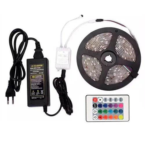 Multiple Color 5m RGB LED Strip Lights – Remote Control