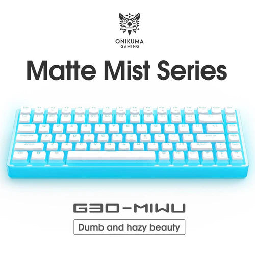 Onikuma G30 84-Key RGB Mechanical Keyboard (White) (Red Axis Switch, Cyan Axis Switch)