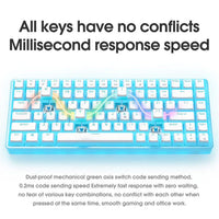 Onikuma G30 84-Key RGB Mechanical Keyboard (White) (Red Axis Switch, Cyan Axis Switch)
