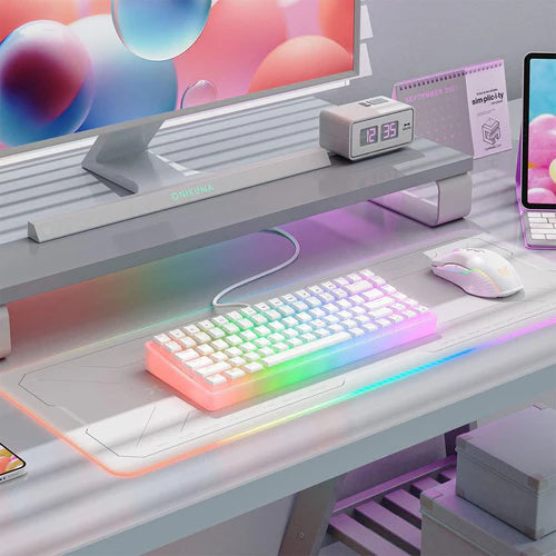 Onikuma G30 84-Key RGB Mechanical Keyboard (White) (Red Axis Switch, Cyan Axis Switch)