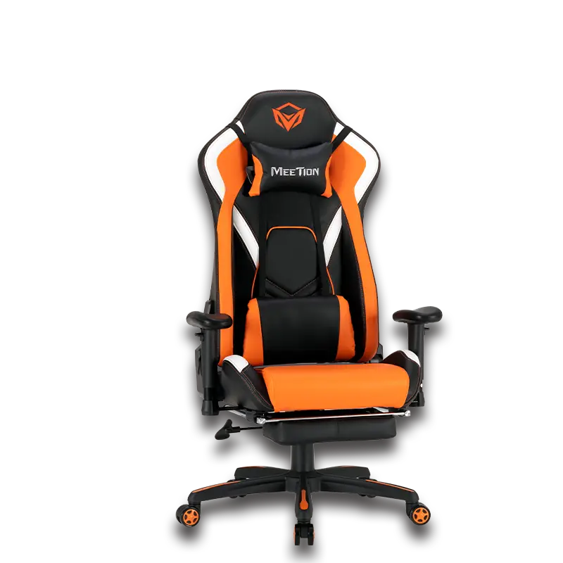 MeeTion CHR25 Gaming E-Sport Chair with Footrest – Black & Orange