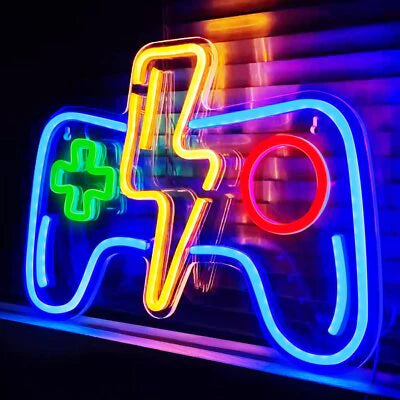 LED Neon Sign for Wall Decor – Gaming Controller (39×29 cm)