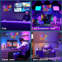 LED Neon Sign for Wall Decor – Game Room (27×18 cm)