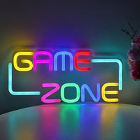 LED Neon Sign for Wall Decor – Game Zone (30×14 cm)