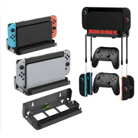 DOBE TNS-31113 – Wall Mount Bracket for Nintendo Switch & Switch OLED | Controller Hanger with Game Card Storage