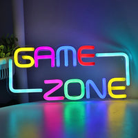 LED Neon Sign for Wall Decor – Game Zone (30×14 cm)