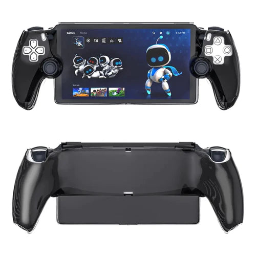 Lucky Fox Crystal Case Cover for PlayStation Portal – Transparent Black
