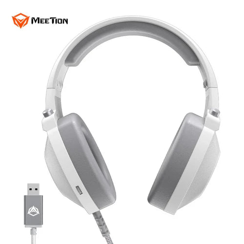 Meetion HP012 – White Virtual 7.1 Surround Sound USB Gaming Headset