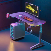 YY Ergonomic Manual Height Adjustable RGB Gaming Sit-Stand Desk