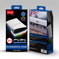 IPEGA RGB Horizontal Stand with 4 USB Ports for PS5 Slim & PS5 Pro – PG-P5S021