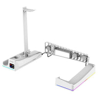 IPEGA RGB Horizontal Cooling Stand with Charging Station & Headset Holder for PS5 Slim & Pro