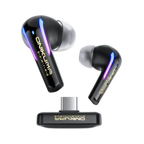 ONIKUMA T27 Dual Wireless Gaming Earbuds – 2.4G / Bluetooth with ENC Microphone