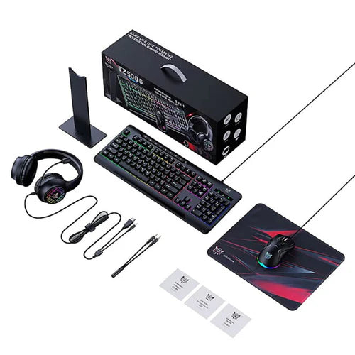 ONIKUMA TZ5006 Professional 5-in-1 Gaming Combo Set – Keyboard / Mouse / Headset / Stand / Mousepad