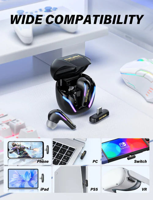 ONIKUMA T27 Dual Wireless Gaming Earbuds – 2.4G / Bluetooth with ENC Microphone