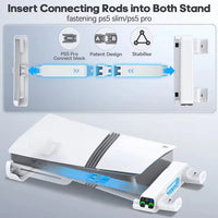 Horizontal Cooling Stand and Charging Station for PS5 Pro & PS5 Slim (Disc/Digital Edition)