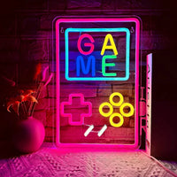 LED Neon Sign for Wall Decor – Handheld Game (38×25 cm)