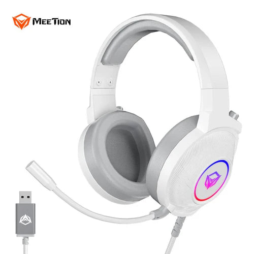 Meetion HP012 – White Virtual 7.1 Surround Sound USB Gaming Headset