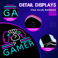LED Neon Sign for Wall Decor – Gamer (39×32 cm)