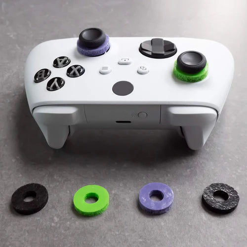 KontrolFreek Precision Rings – Black/Purple/Green | Aim Assist Motion Control for PS4, PS5, Xbox, Nintendo Switch Pro & Scuf Controllers