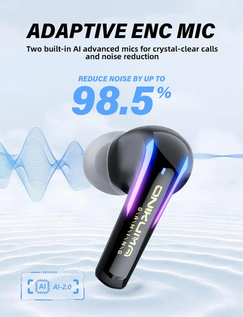ONIKUMA T27 Dual Wireless Gaming Earbuds – 2.4G / Bluetooth with ENC Microphone